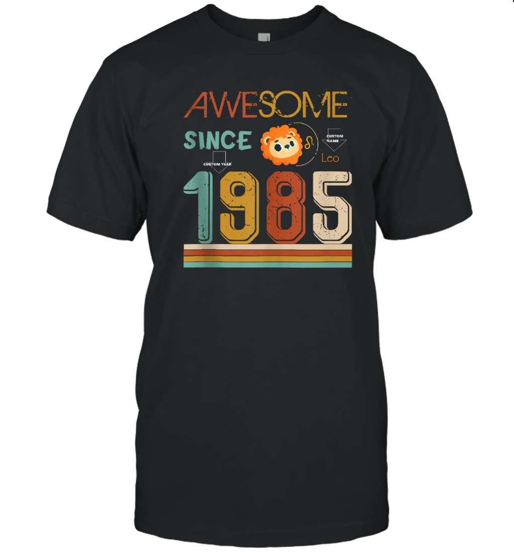 Custom Name Amp Year Vintage Since 1985 Fathers Day Gifts T Shirt