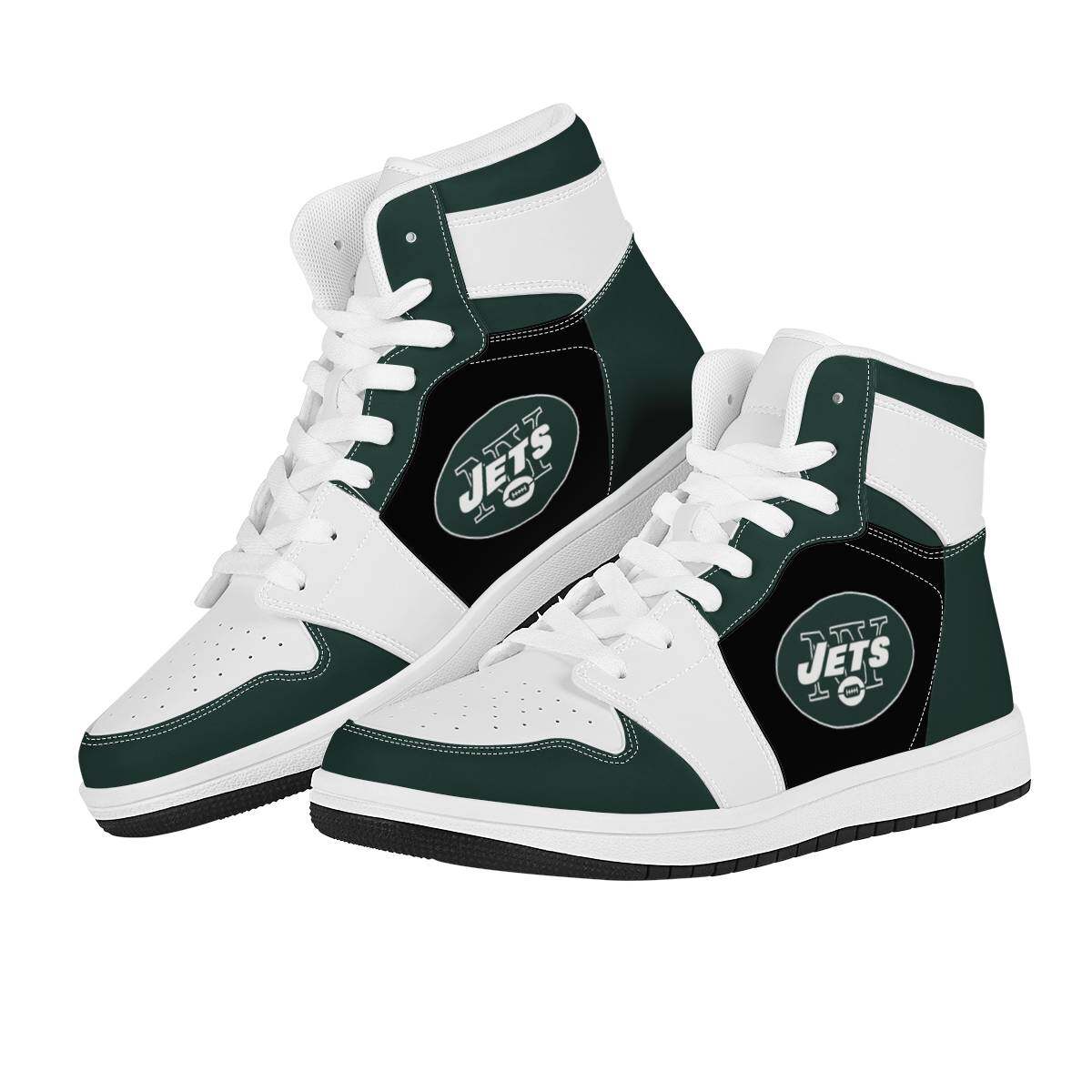 Customize New York Jets High Top Leather Sneakers Casual Shoes Wzx0518Z92