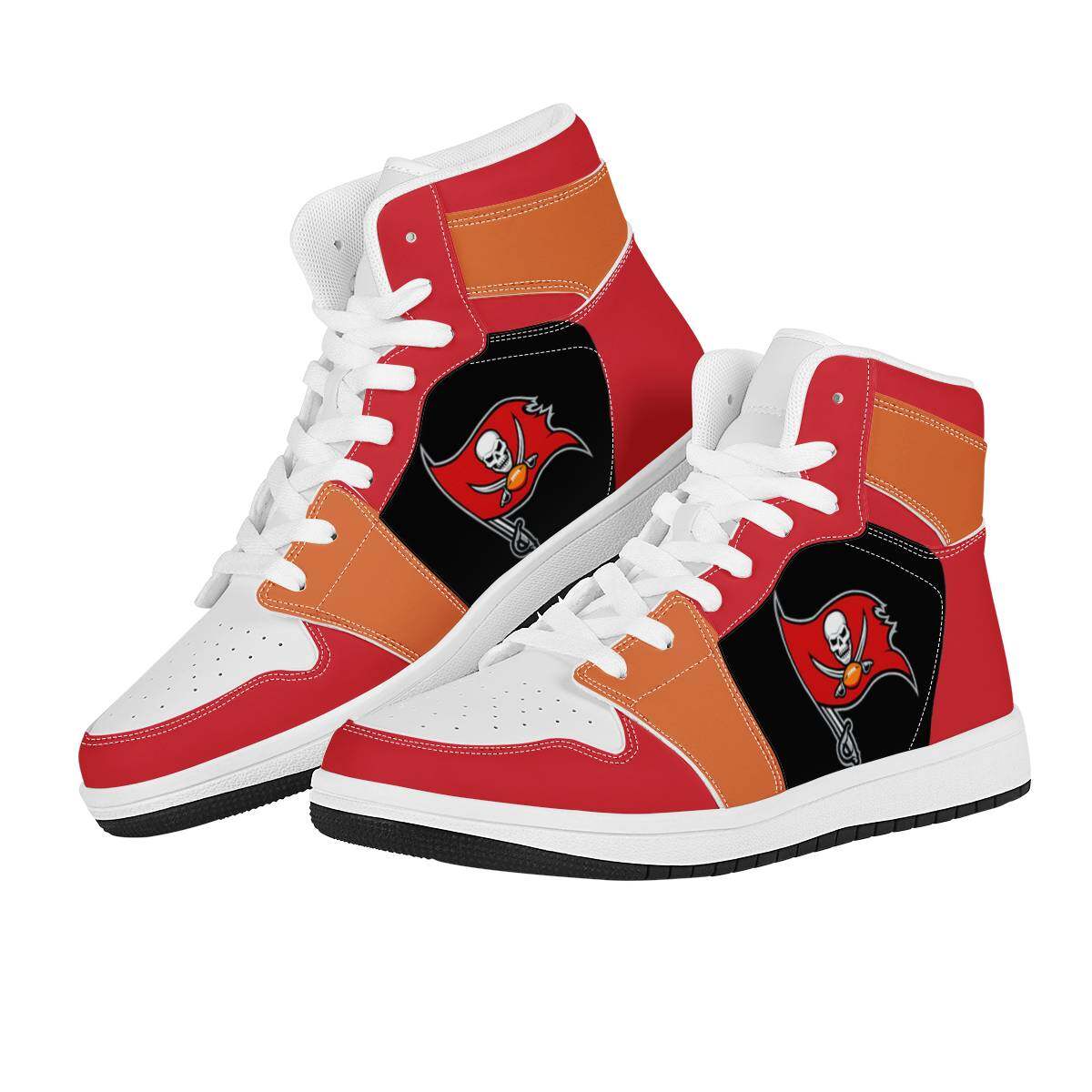 Customize Tampa Bay Buccaneers High Top Leather Sneakers Casual Shoes Wzx0076Z92
