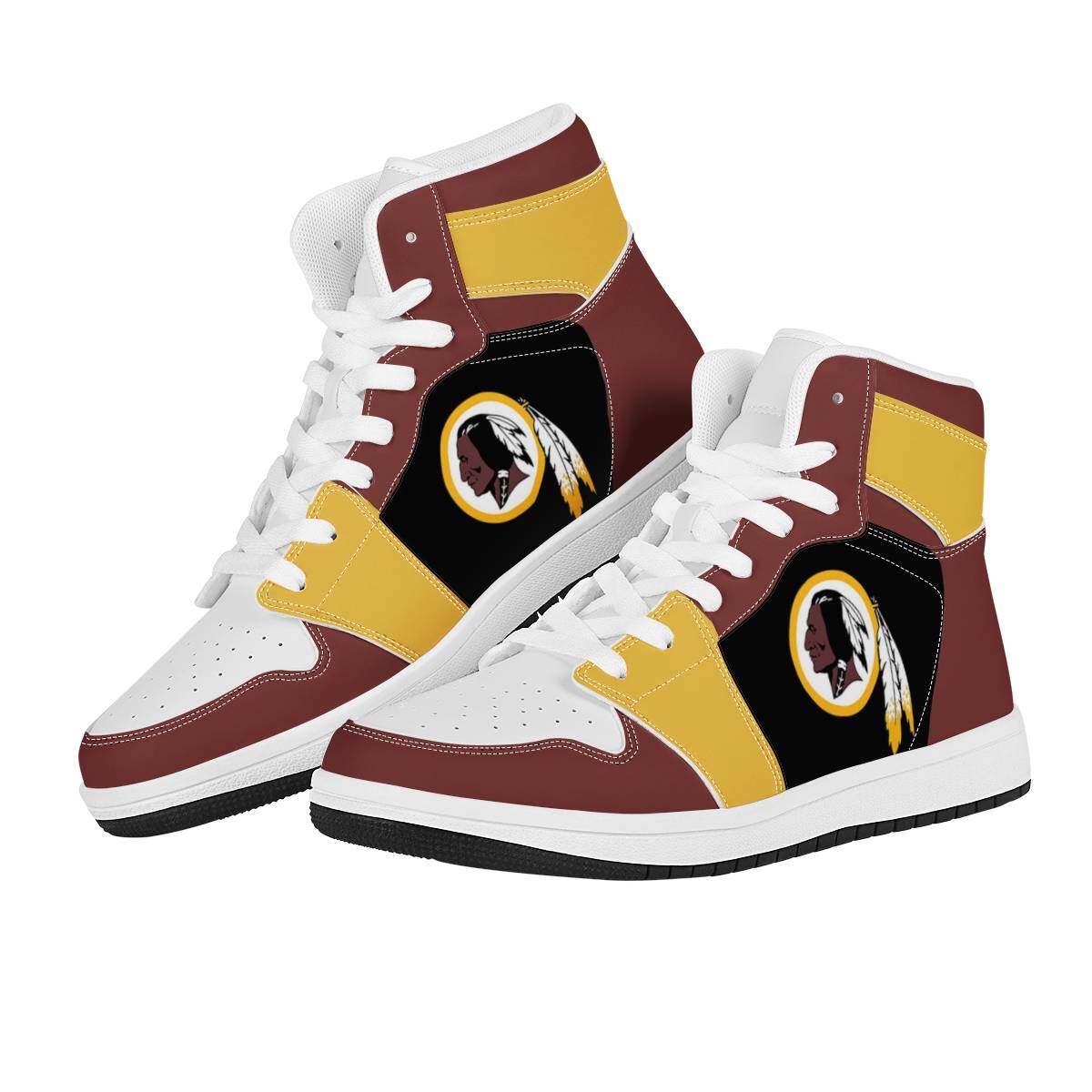 Customize Washington Redskins High Top Leather Sneakers Casual Shoes Wzx0069Z92