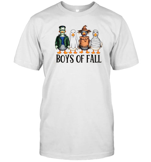 Cute Boys Of Fall Ghost Ducks Fall Pumpkins Halloween Ducks T Shirt
