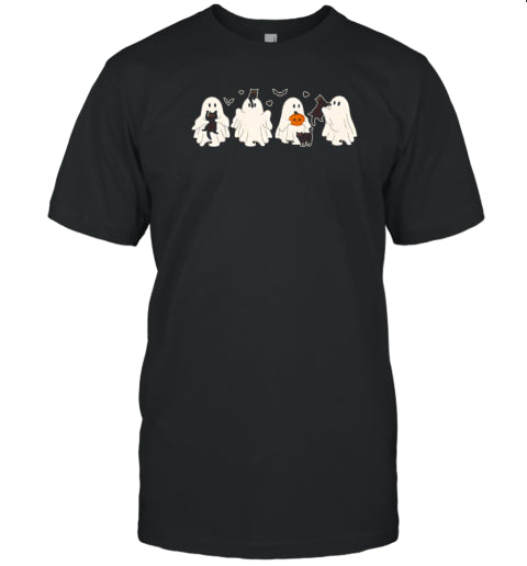 Cute Ghost Cats Halloween T Shirt