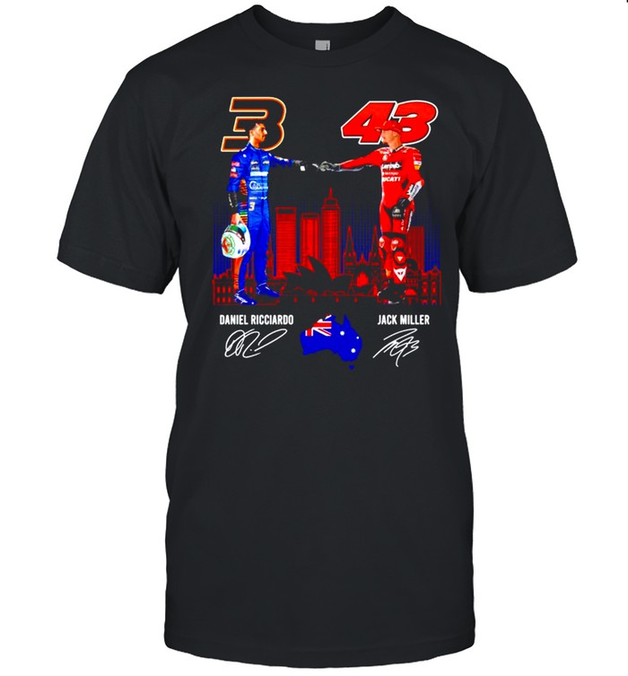 Daniel Ricciardo vs Jack Miller signatures shirt