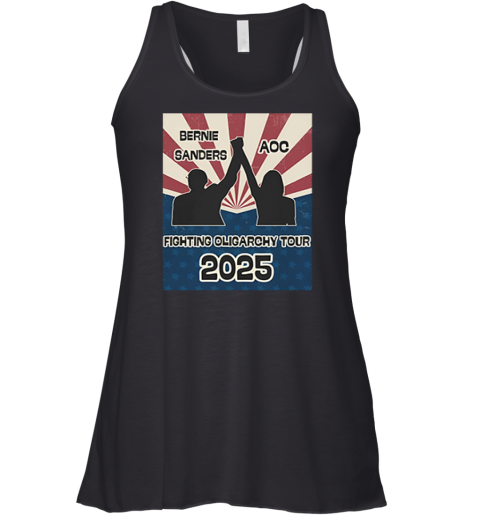 Bernie Sanders Aoc Fighting Oligarchy Tour Racerback Tank