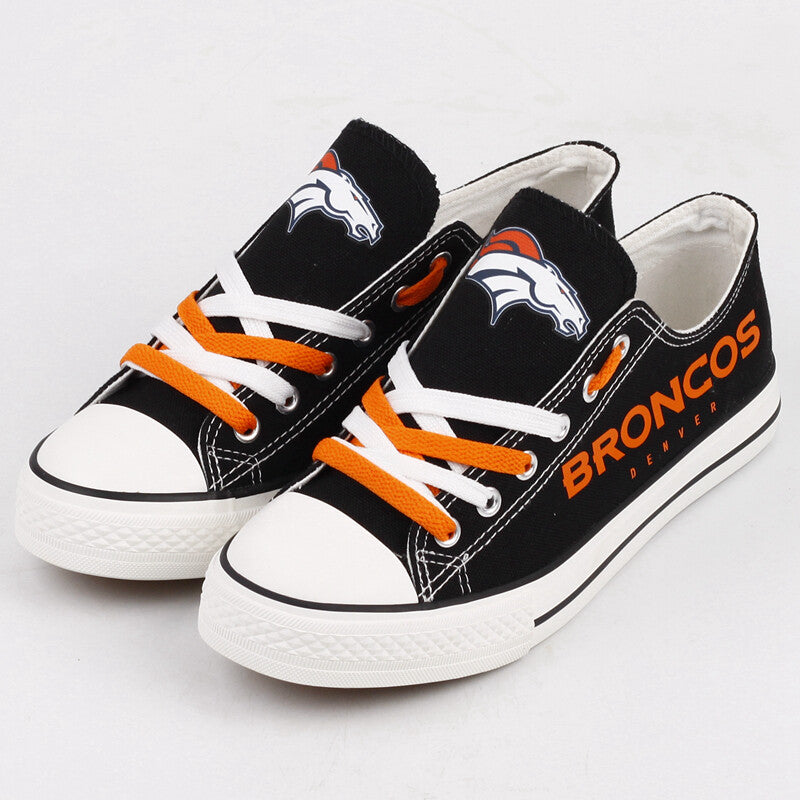 Denver Broncos Nfl Fans Low Top Canvas Shoes Sneakers T Dj134H Personalized