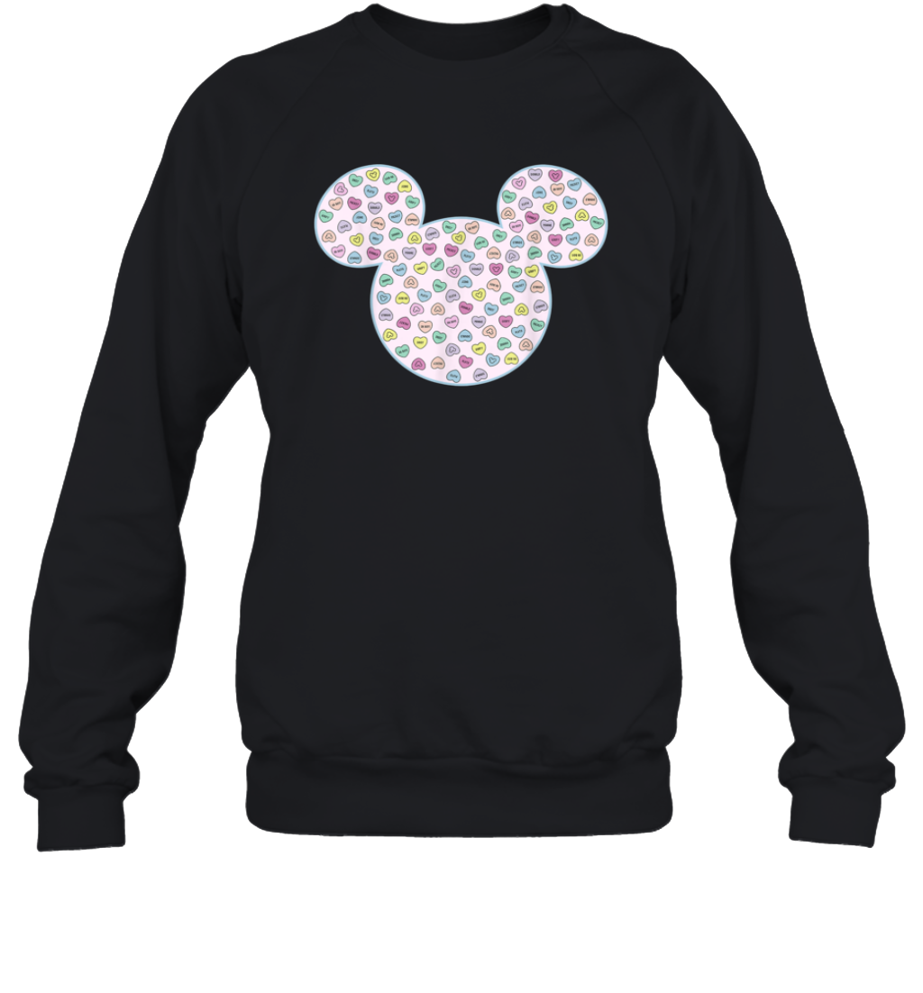 Disney Mickey And Friends Candy Hearts Ear Fill Sweatshirt