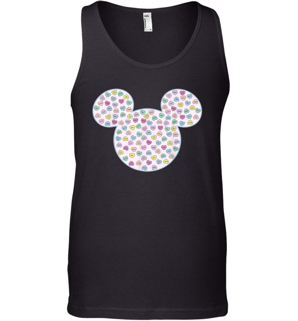 Disney Mickey And Friends Candy Hearts Ear Fill Tank Top