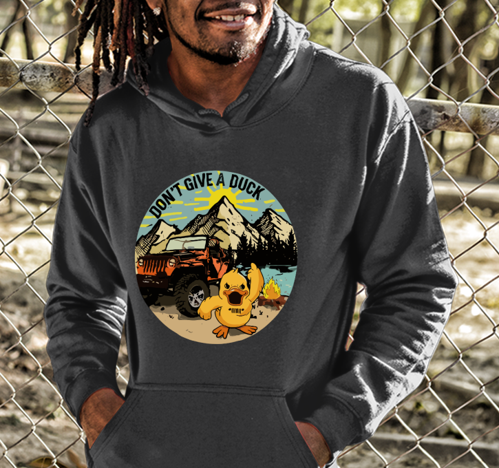 Dont Give A Duck Jeep Duck Unisex Hoodie