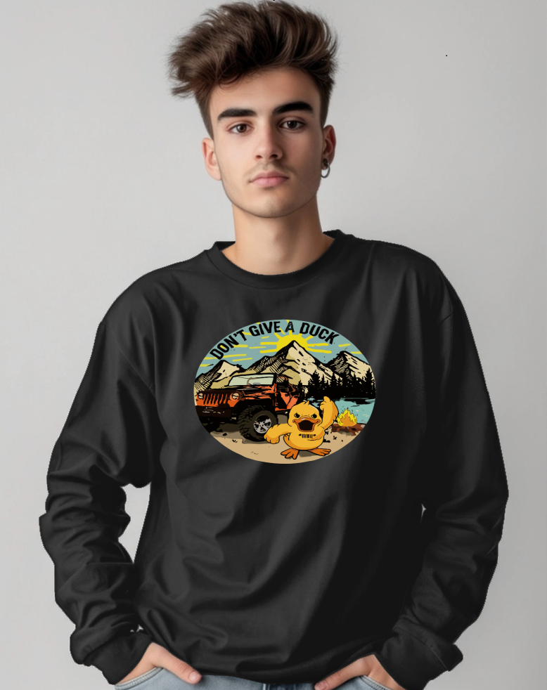 Dont Give A Duck Jeep Duck Unisex Long Sleeve T Shirt