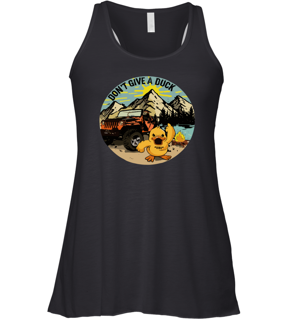 Dont Give A Duck Jeep Duck Unisex Racerback Tank