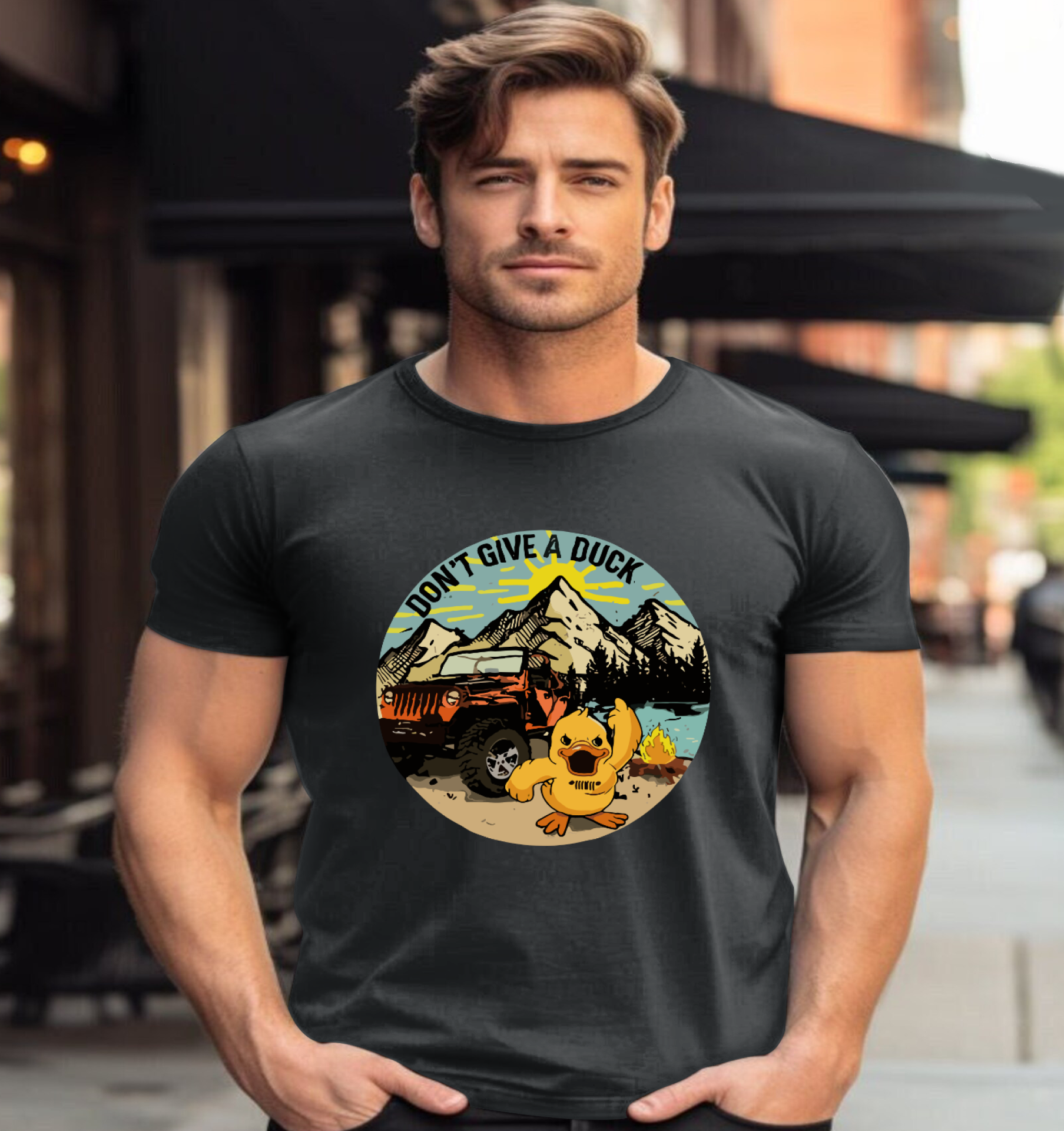 Dont Give A Duck Jeep Duck Unisex T Shirt