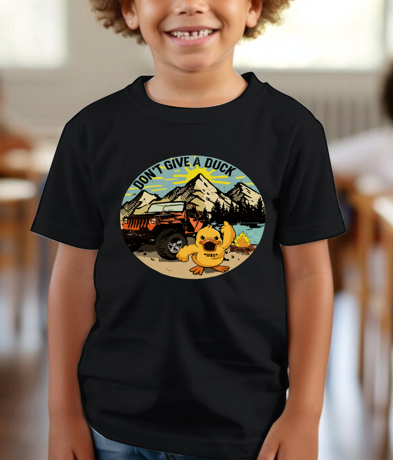Dont Give A Duck Jeep Duck Unisex Youth T Shirt