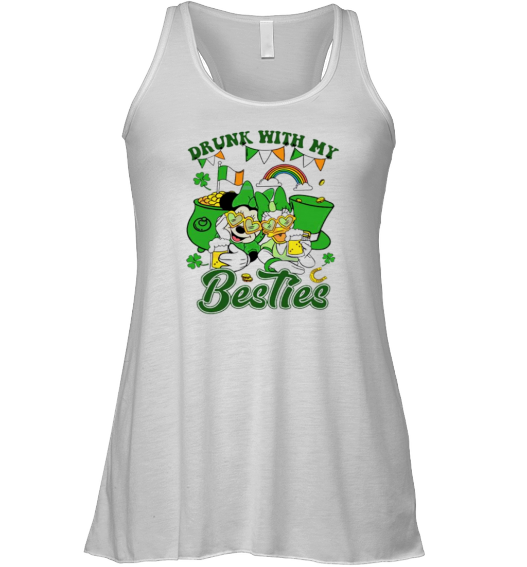 Drunk With My Besties Patricks Day Racerback Tank