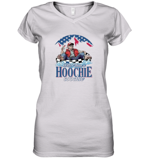Donald Trump Summertime Hotter Than A Hoochie Coochie Women039S V Neck T Shirt