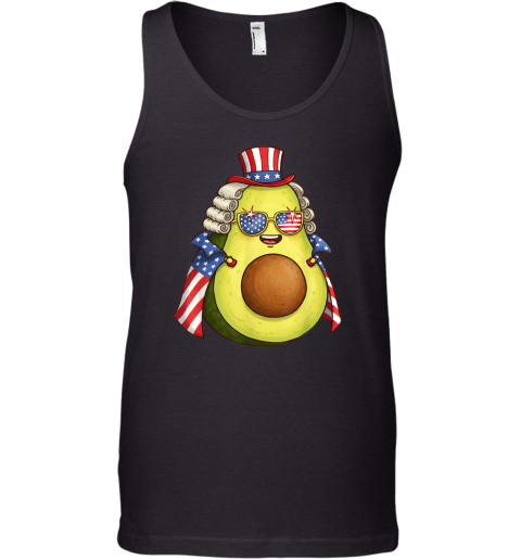 Cute Avocado American Flag Cape 4Th Of July America Usa Tank Top