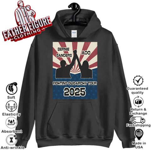 Bernie Sanders Aoc Fighting Oligarchy Tour Hoodie