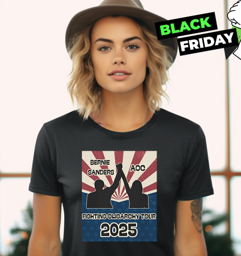 Bernie Sanders Aoc Fighting Oligarchy Tour Women039S T Shirt
