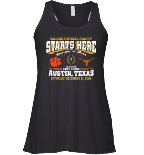Clemson Tigers Vs Texas Longhorns College Football Playoff 2024 Racerback Tank