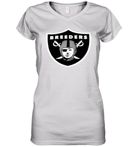 Breeders Dave Grohl Oakland Raiders Logo Tour Women039S V Neck T Shirt