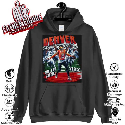 Denver Broncos No Fly Zone Sz80 Dark Horse Hoodie