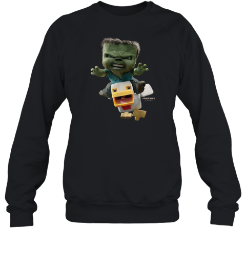 A Minecraft Movie Chicken Jockey Baby Zombie Attack Sweatshirt