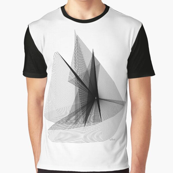 Sailboat Line Art 81418 Graphic T-Shirt for Sale by mandalafractal