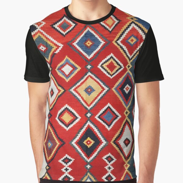 Antique Qashqai Persian Kilim Rug Print Graphic T-Shirt for Sale by bragova