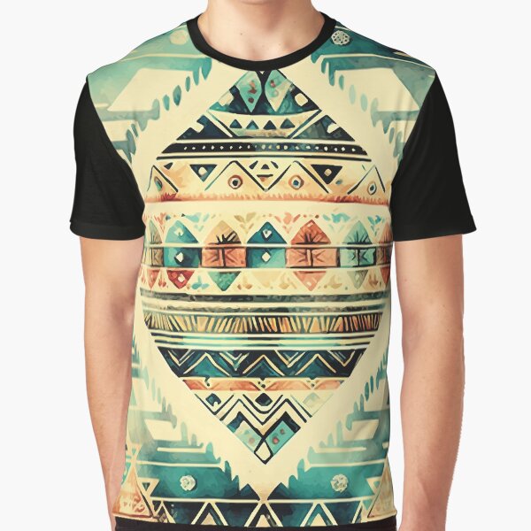 A Diamond Aztec Bohemian SouthWest Design - Boho Chic Patterns Graphic T-Shirt for Sale by GVRDesign
