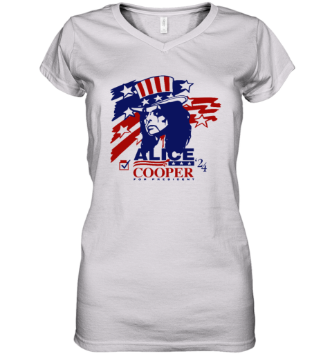 Alice Cooper For President 2024 Women039S V Neck T Shirt