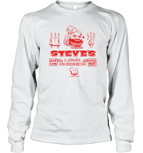 A Minecraft Movie Steve039S Lava Chicken Restaurant Logo Long Sleeve T Shirt