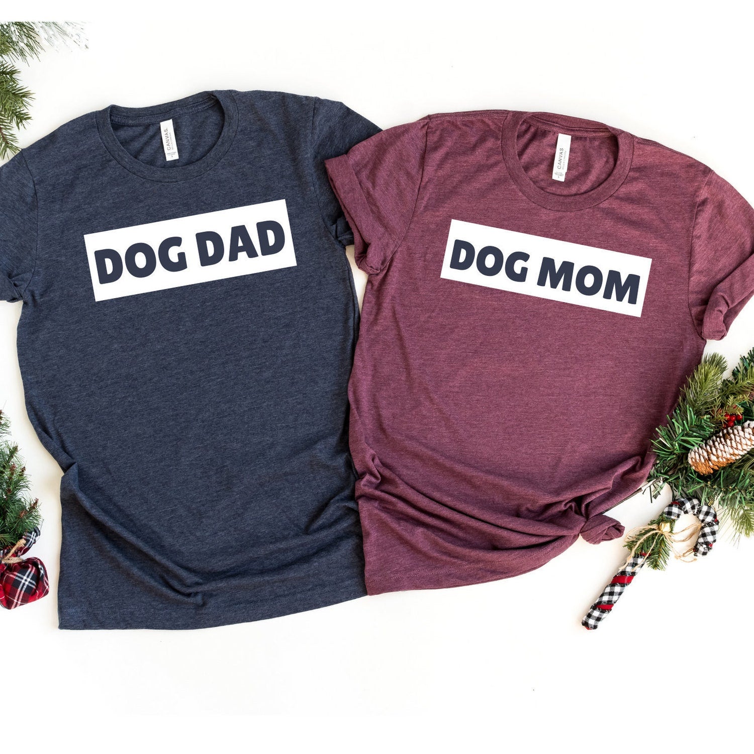 Dog Dad and Mom Shirt, Dog Mom Dog Dad T-Shirt, Dog Lover Couple Matching Tee, Dog Parents Gift