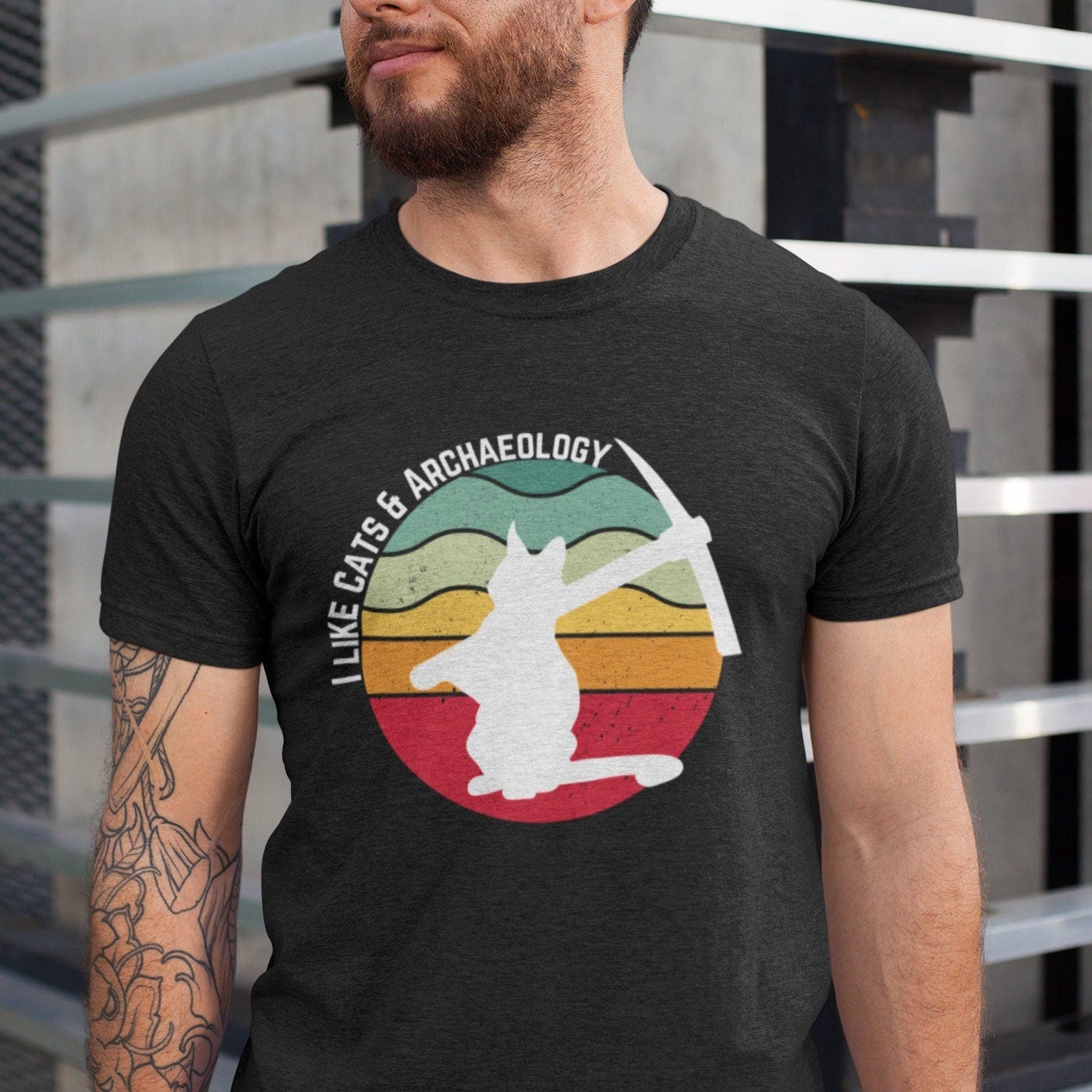 Archaeology Cat Shirt - Funny Archaeologist Gift for Cat Lovers