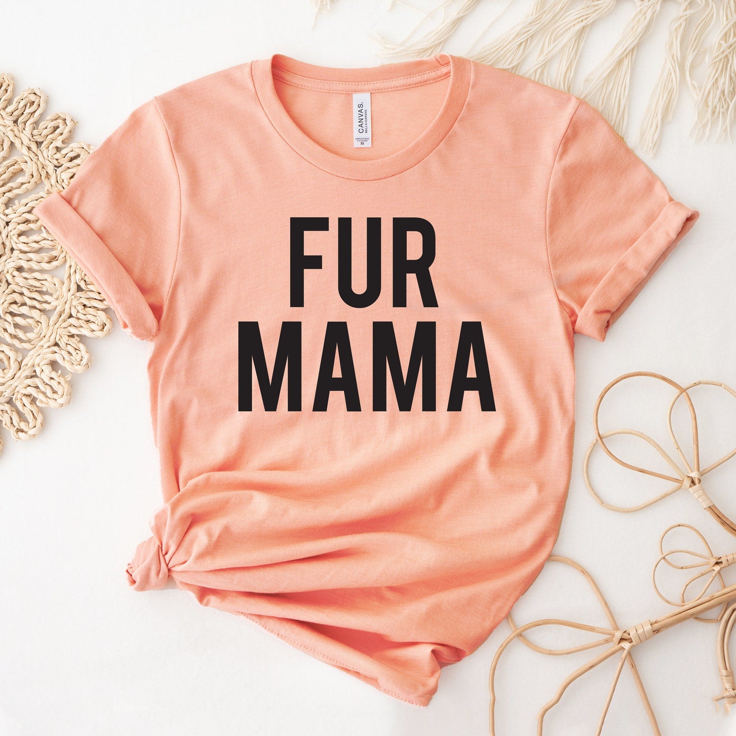 Fur Mama T-shirt, Fur Mom Shirt, Dog Top, Dog Mama Tee, Women's Gift, Dog Mom T-shirt, Pet Lover Shirt, Paw Print Tee, Mother's Day T-shirts