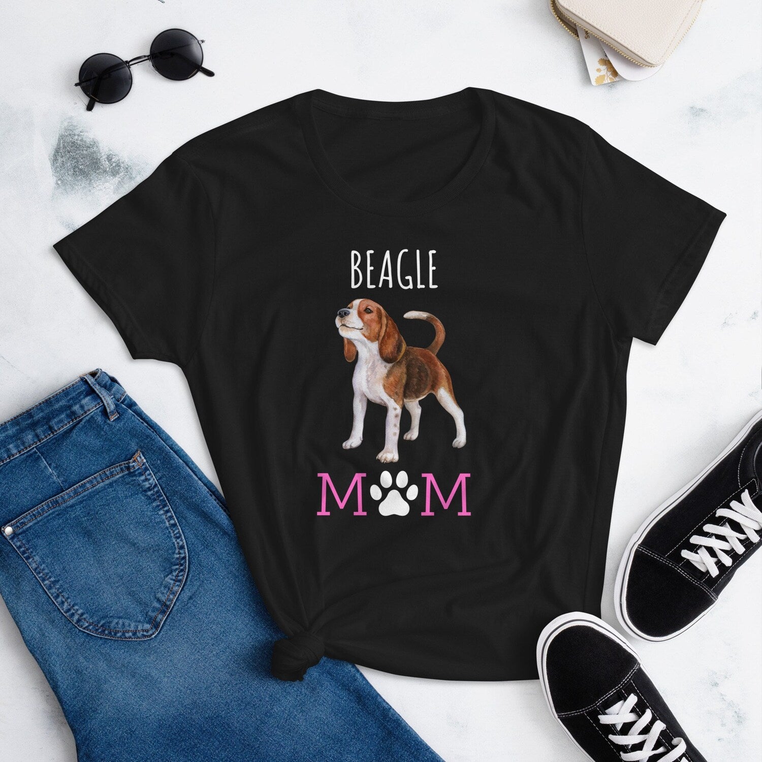 Beagle Mom Shirt for Women, Dog Mom T-Shirt, Beagle Lover Gift, Dog to Mom Shirt, Dog Lover Tee, Beagle Lover Gift for Her, Beagle Owner Tee