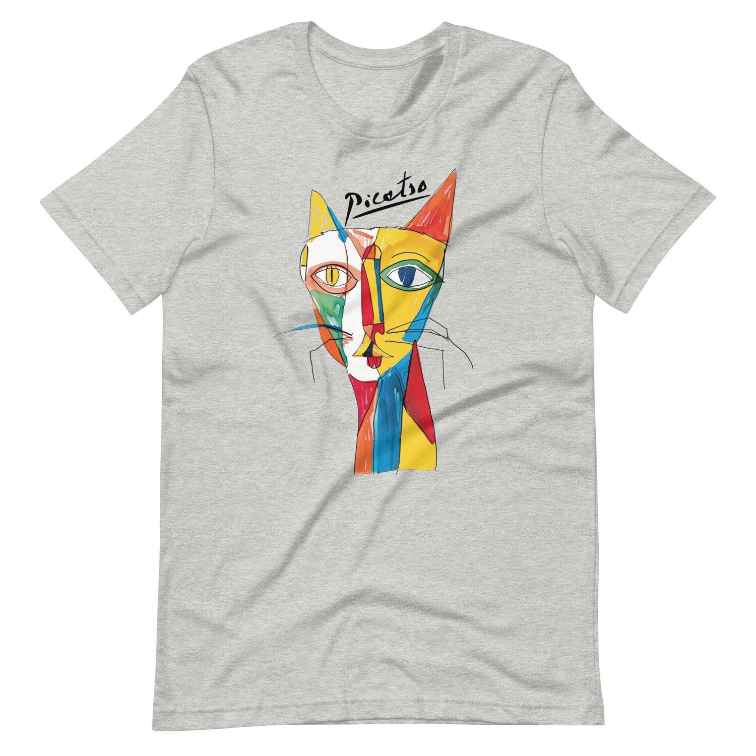 Pablo Picatso T-Shirt, Funny Pablo Picasso Tribute T-Shirt, Cat Lover T-Shirt, Art Lover T-Shirt, Premium Unisex t-shirt