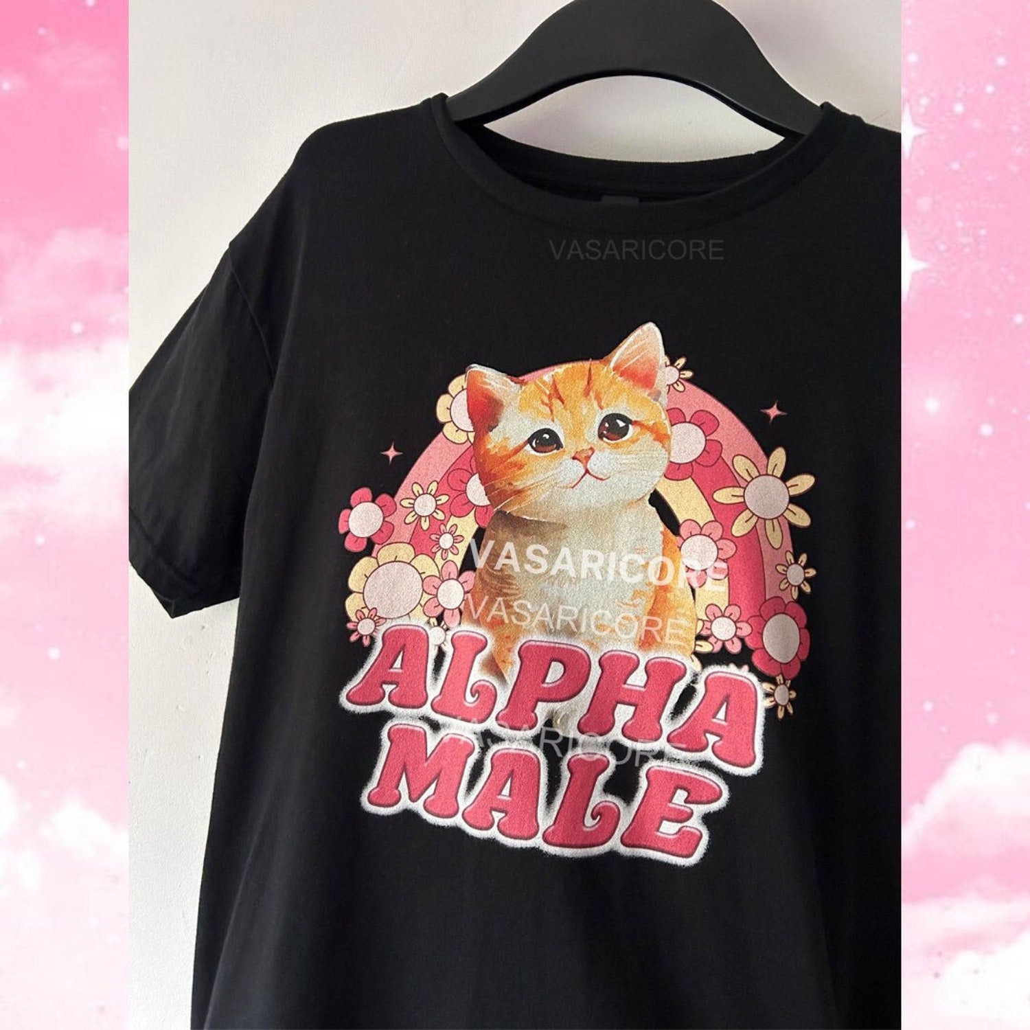 ALPHA MALE Short-Sleeve Unisex T-Shirt meme shirt, funny cat shirt, kitten, cat lover, gymwear, muscle, manly, cursed, weirdcore, gift