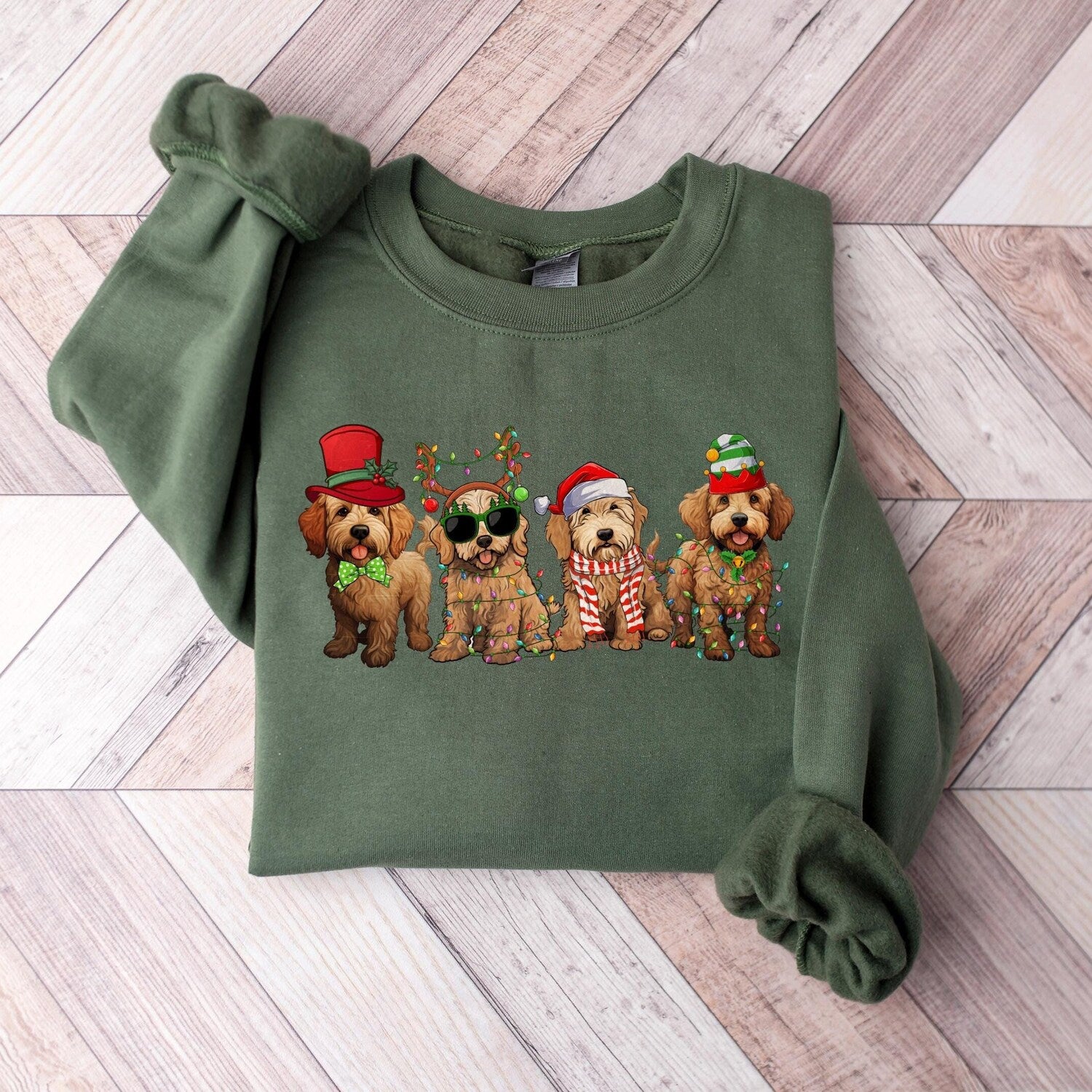 Goldendoodle Christmas Sweatshirt, Christmas Dog Shirt, Goldendoodle Shirt, Goldendoodle Mom Shirt, Dog Lover Shirt, Holiday Sweater