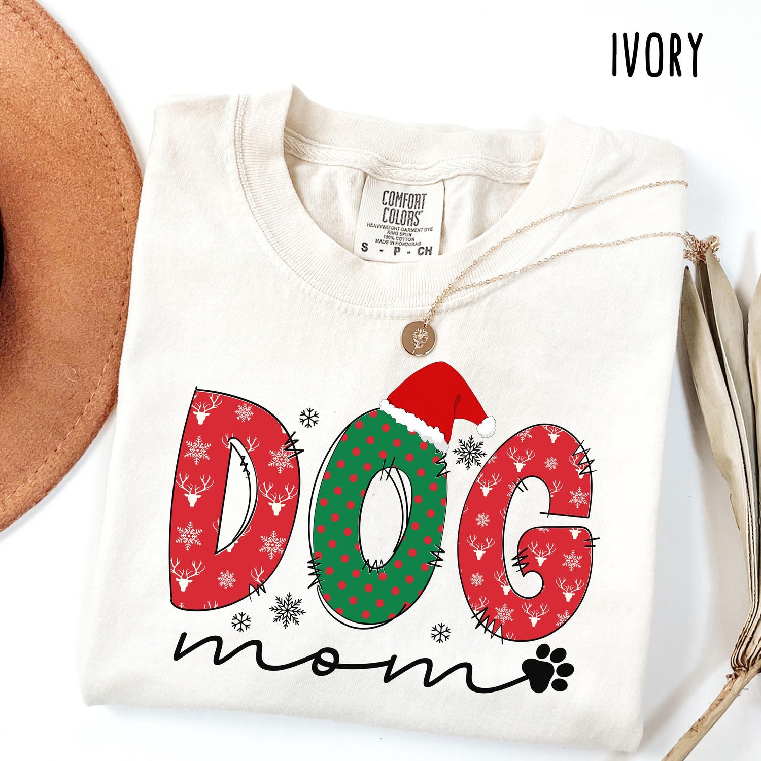 Comfort ColorsÂ®, Christmas Dog Mom Shirt, Dog Mom Shirt, Dog Mom Gift, Christmas Dog Shirt, Holiday Mom Shirt, Gift for Mom