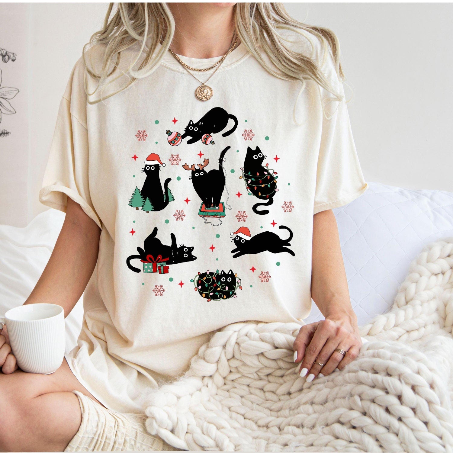 Comfort ColorsÂ® Christmas Cats Shirt, Pet Owner Christmas Shirt, Cat Lover Xmas Gift, Funny Christmas Shirt, Cute Cats Shirt