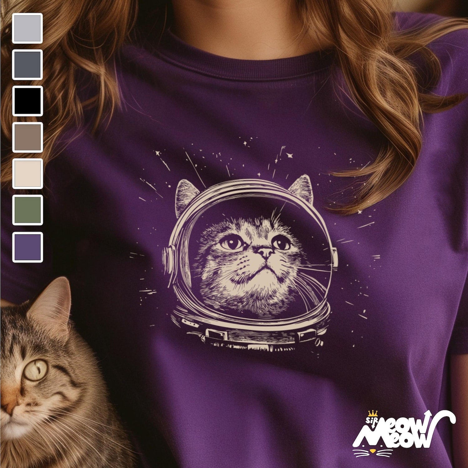 Astronaut Cat T-Shirt: Cosmic Kitty Space Design