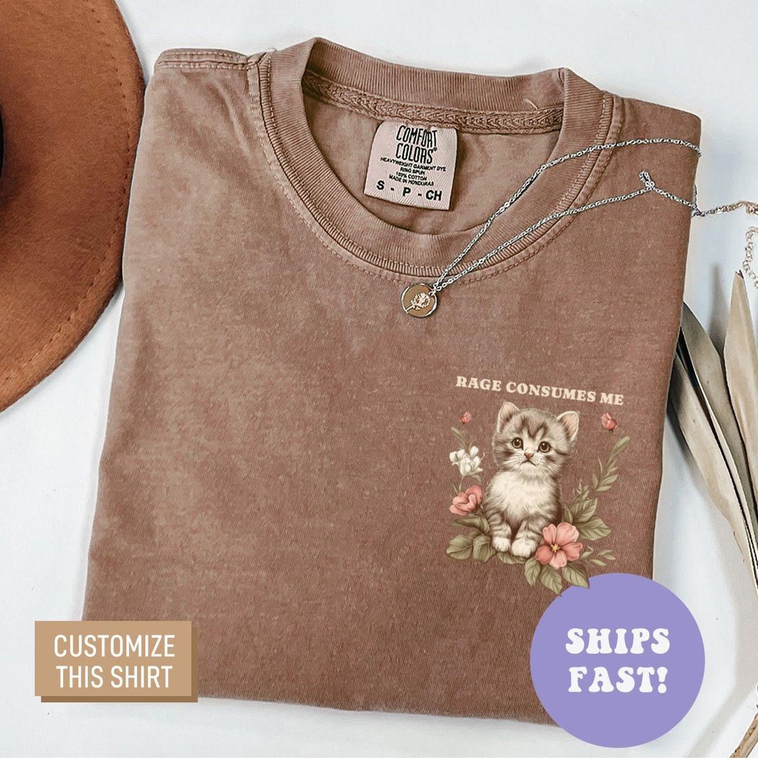 Rage Consumes Me Shirt Cute Cat Meme TShirt Funny Sarcastic Kitten Tee Cottagecore Comfort Colors Mental Health T Shirt Cat Lover Tee