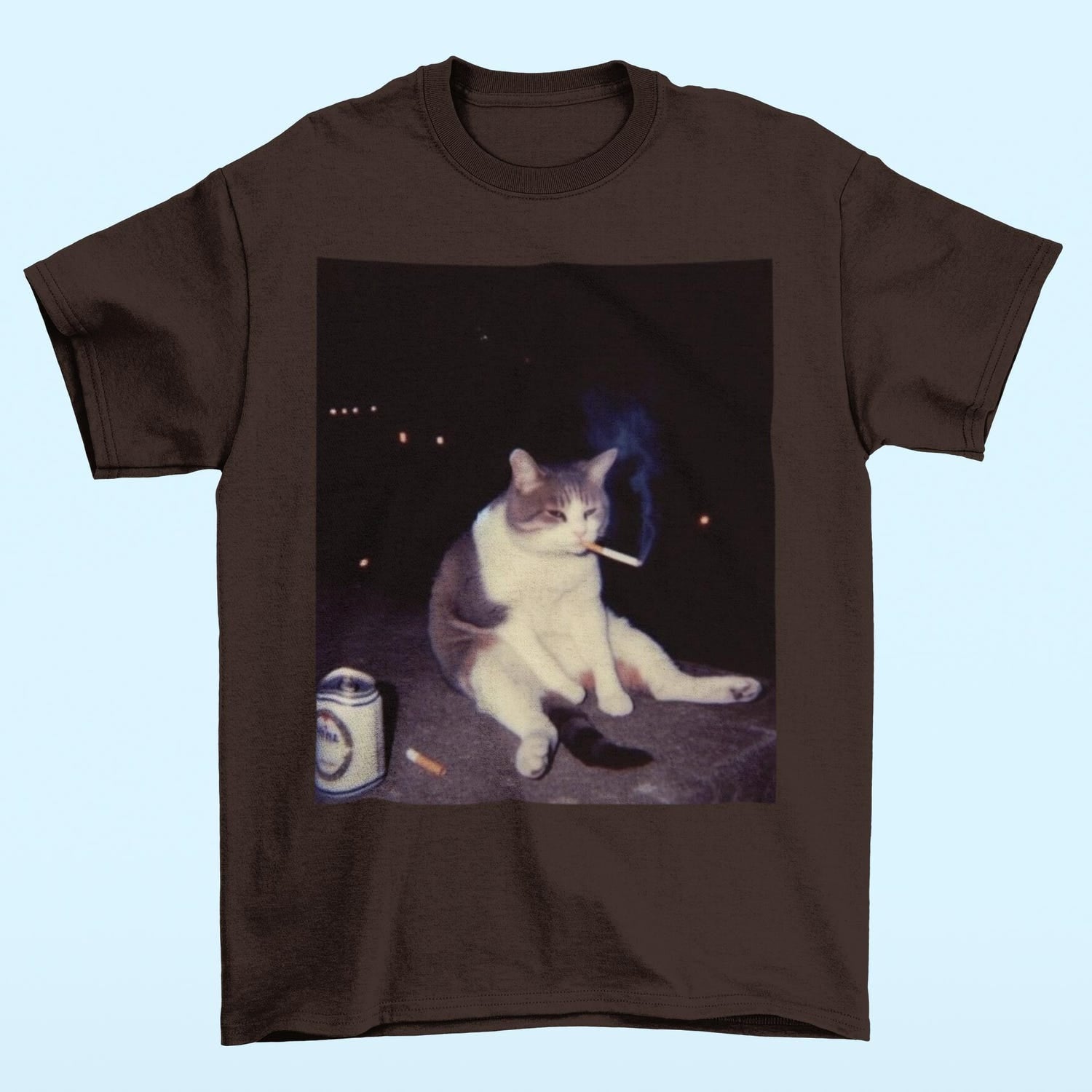 Cat Smoking T Shirt, Funny Cat T Shirt, Meme T Shirt, Funny Cats Graphic Shirt, Unisex T Shirt