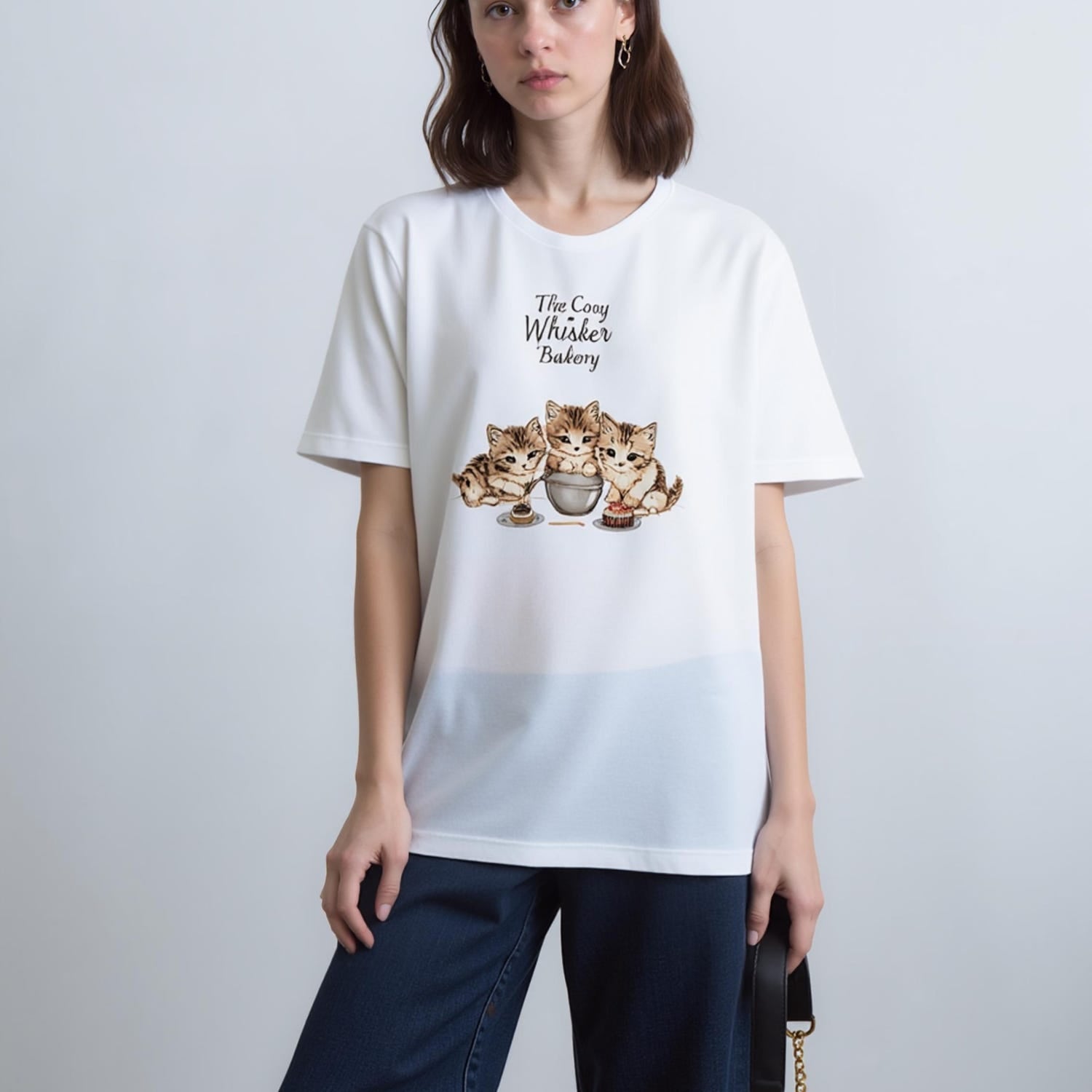 Aesthetic Vintage Cats T-Shirt | Retro Cute Kitty Tee | Cat Bakery Graphic Shirt