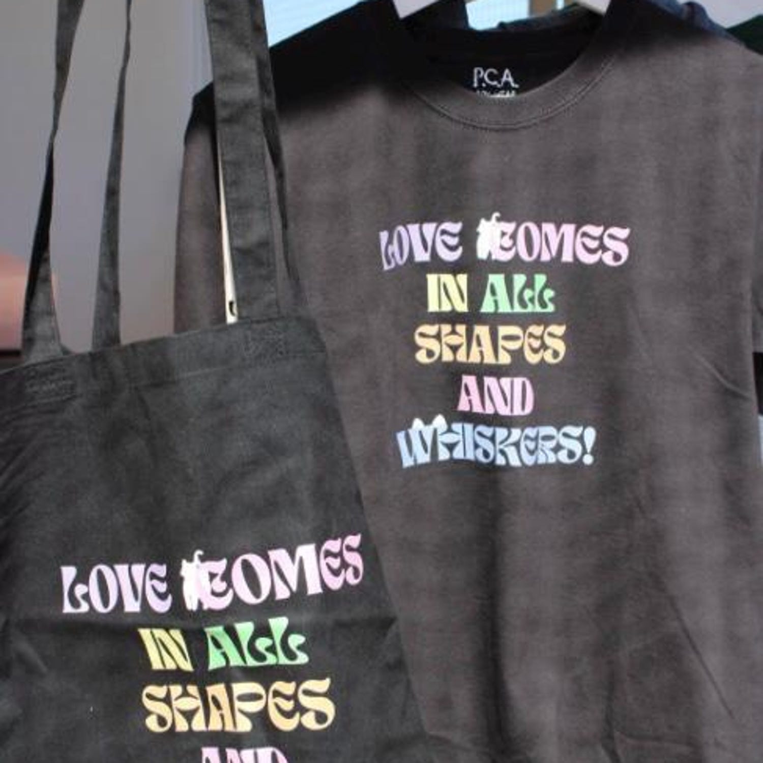 Cat Shirt, T Shirt with Cat Art, Cat Charity Tee, Cat Lover T-Shirt, Gift for Cat Lover, Black Cotton T-Shirt