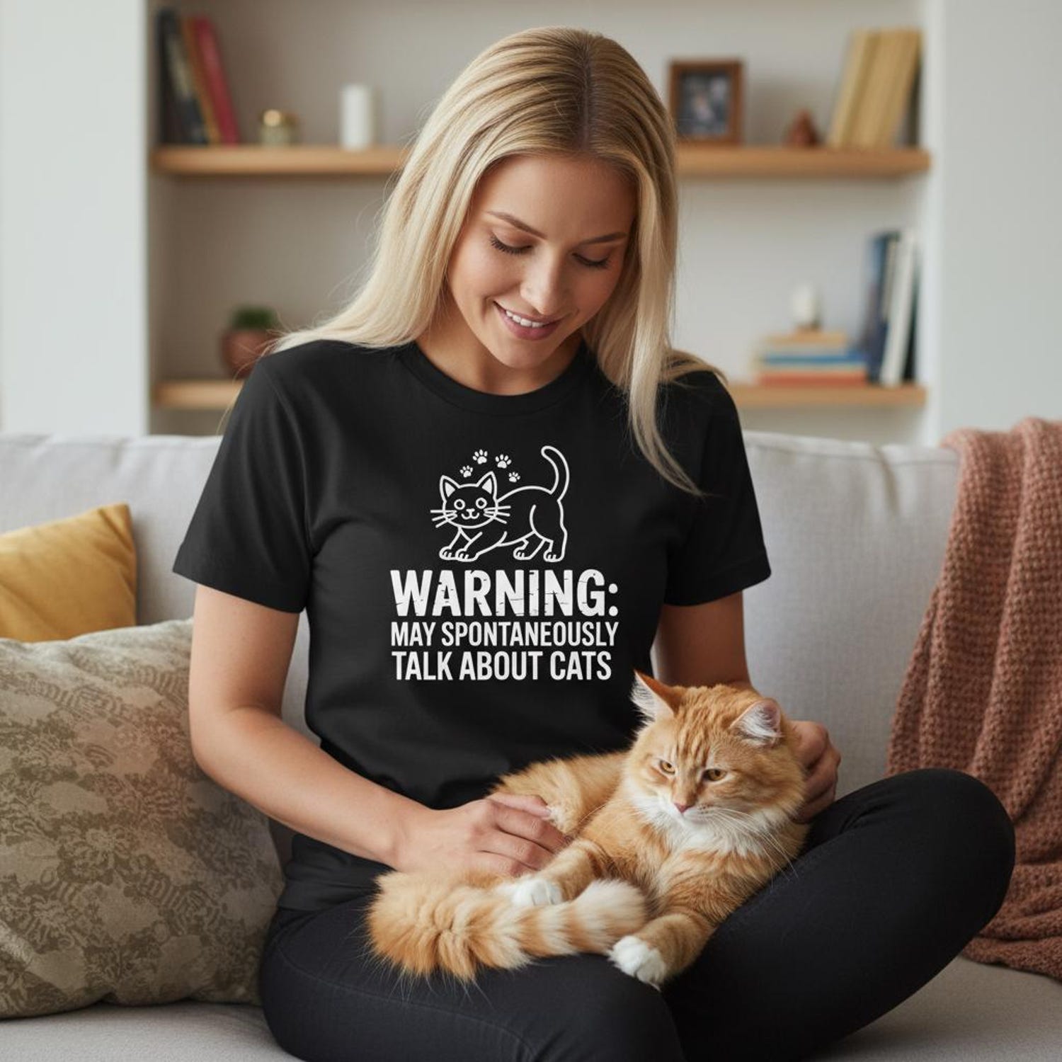 Cat Lover T-Shirt, Funny Talk About Cats Tee, Cat Mom Gift Shirt