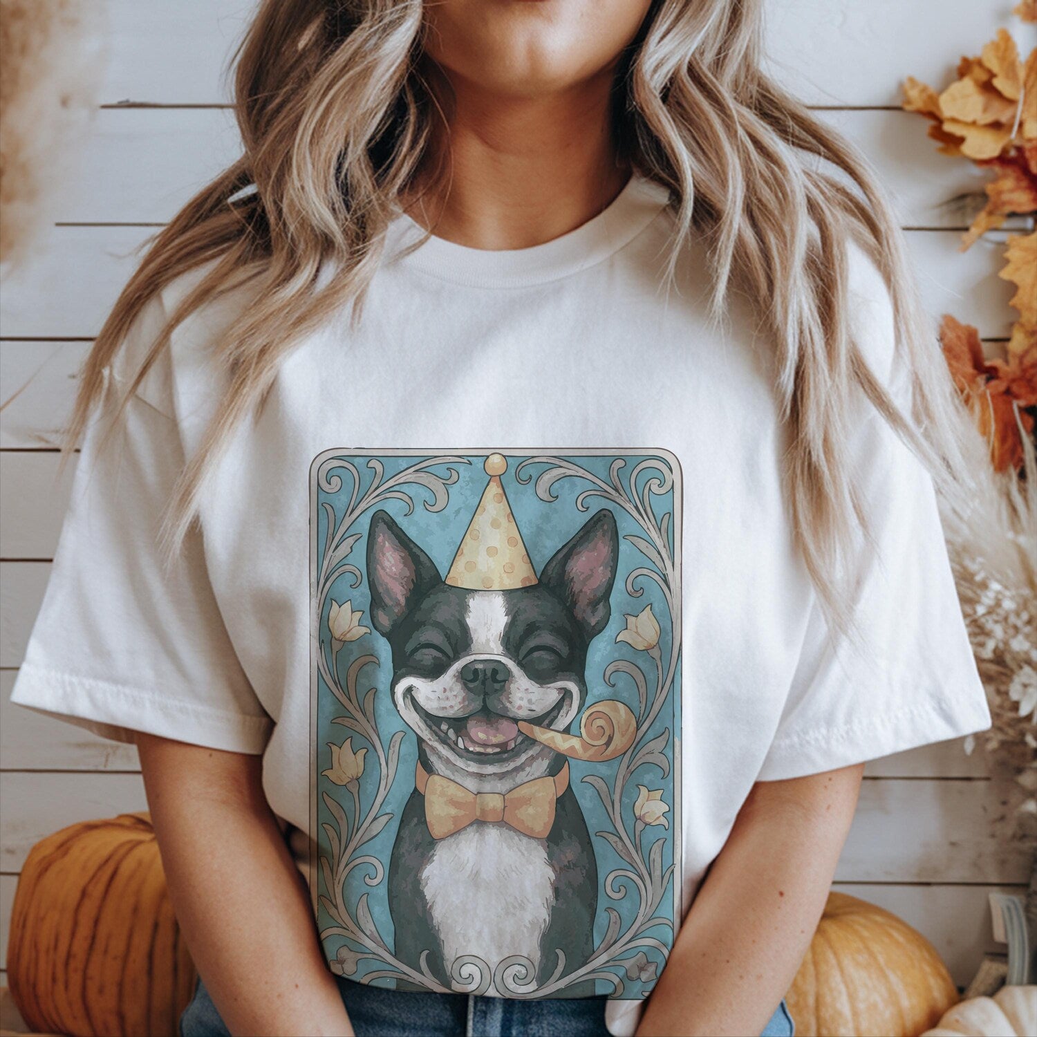 Always a Party Boston Terrier T-Shirt: Bella Canvas 3001 Funny Dog Tee, Dog Lover Gift