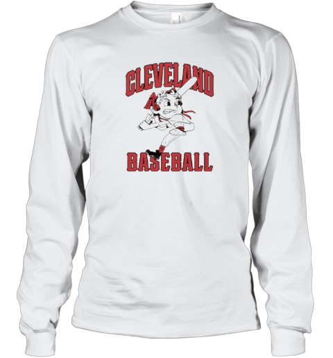 Cleveland Baseball Chief Wahoo Inspired Long Sleeve T Shirt