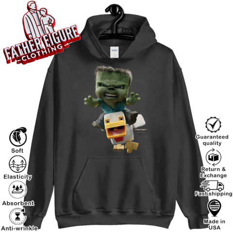 A Minecraft Movie Chicken Jockey Baby Zombie Attack Hoodie
