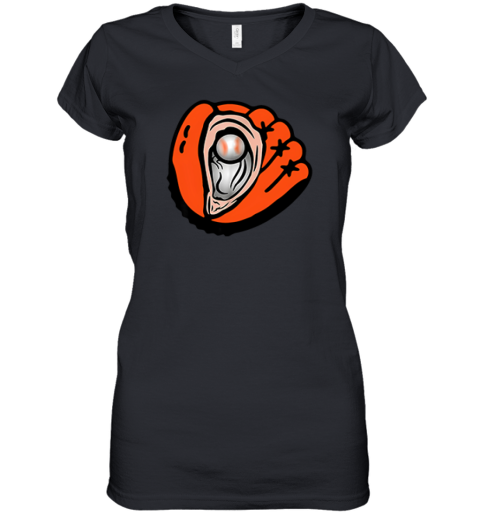 Chesapeake Baysox Oyster Catchers Logo Women039S V Neck T Shirt