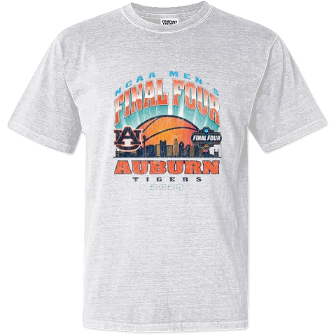 Auburn Final Four Shirt 2025 Ncaa Basketball Dyed Heavyweight T Shirt